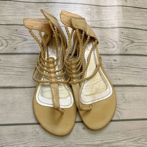 Bamboo cream sandals-size 8